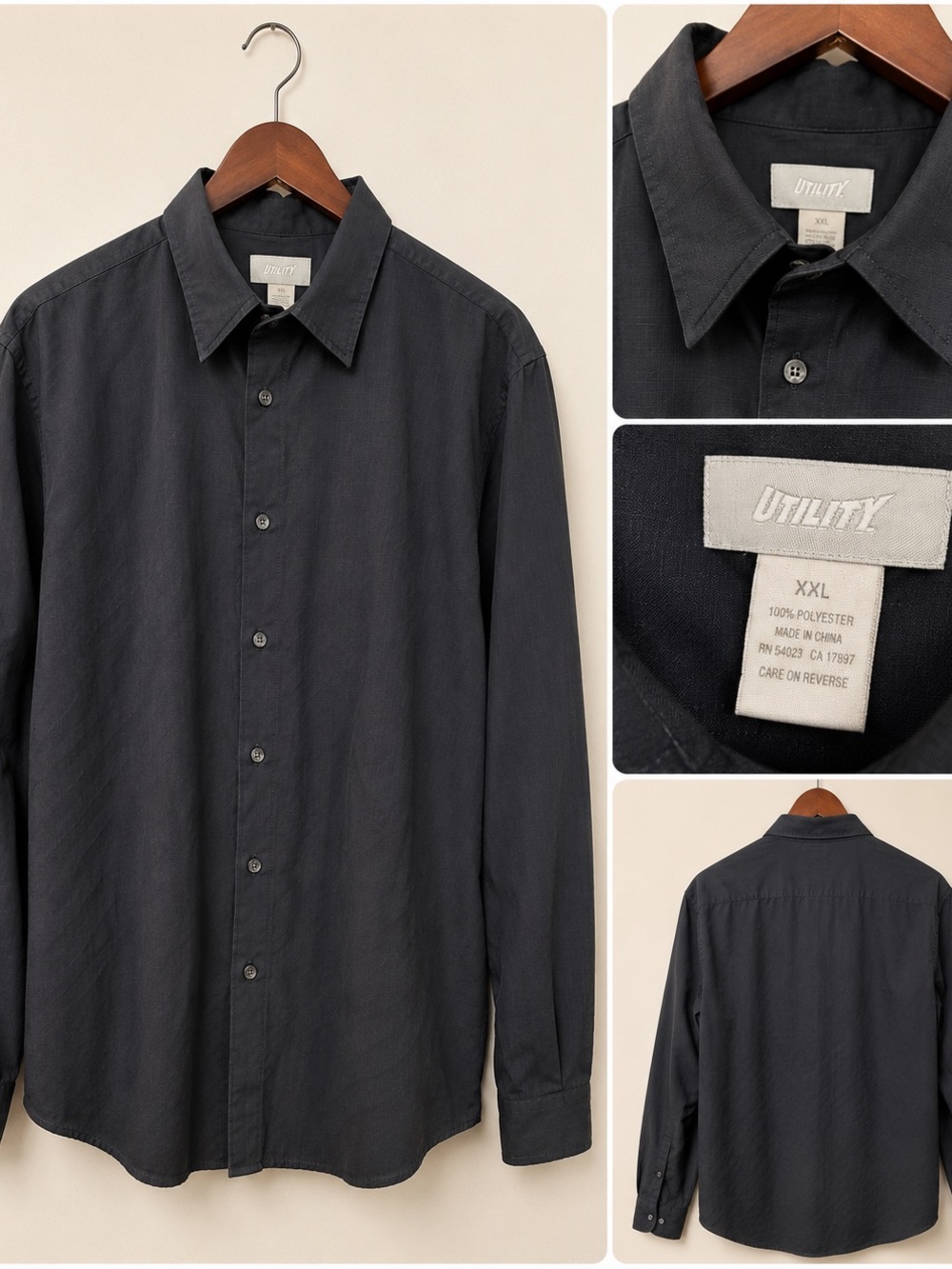 Utility Men’s Long Sleeve Button-Down Shirt